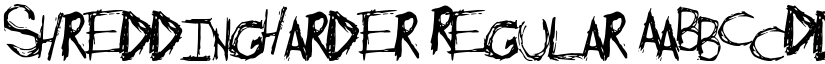 ShreddingHarder Regular font