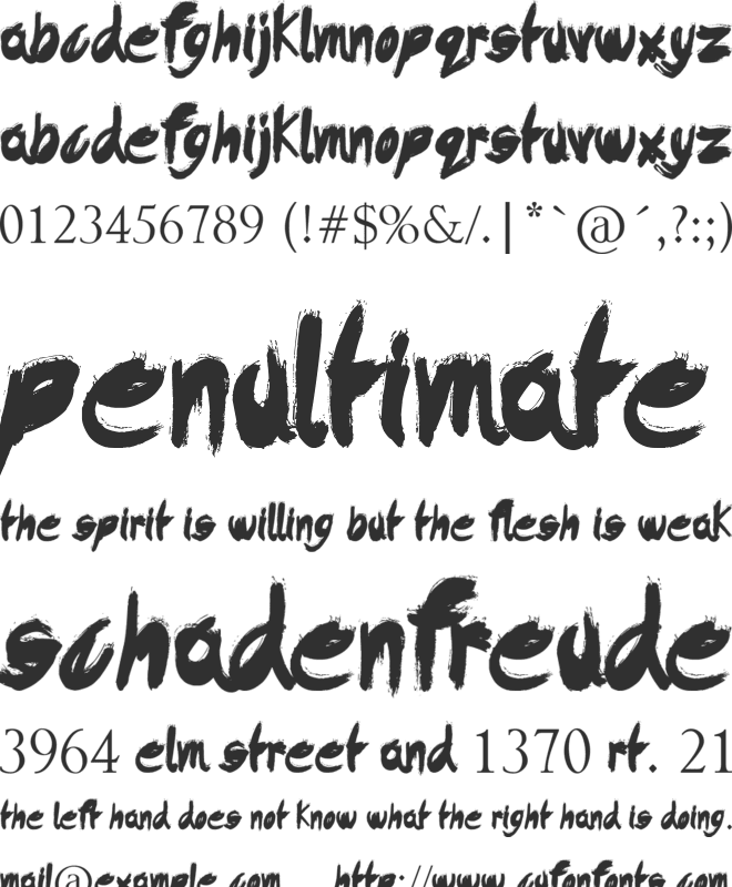 Dysfunctional Family font preview