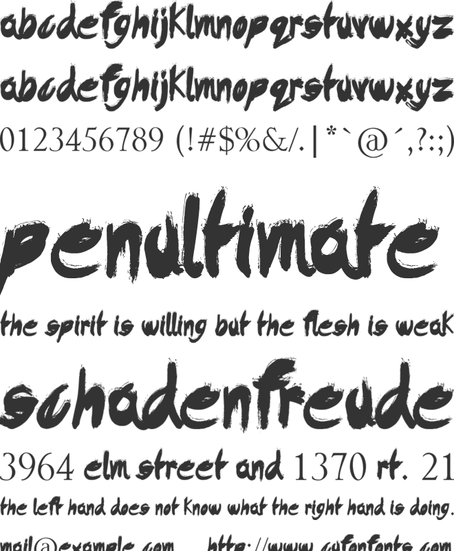 Dysfunctional Family font preview