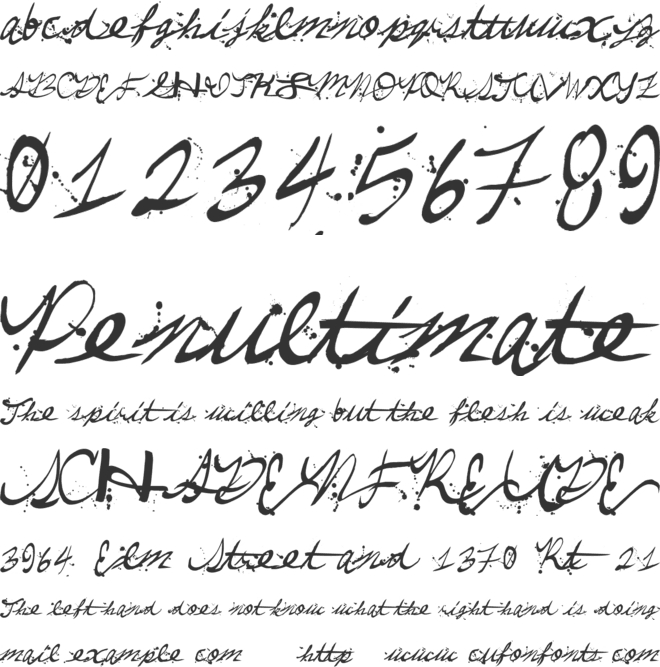 ComeParty font preview