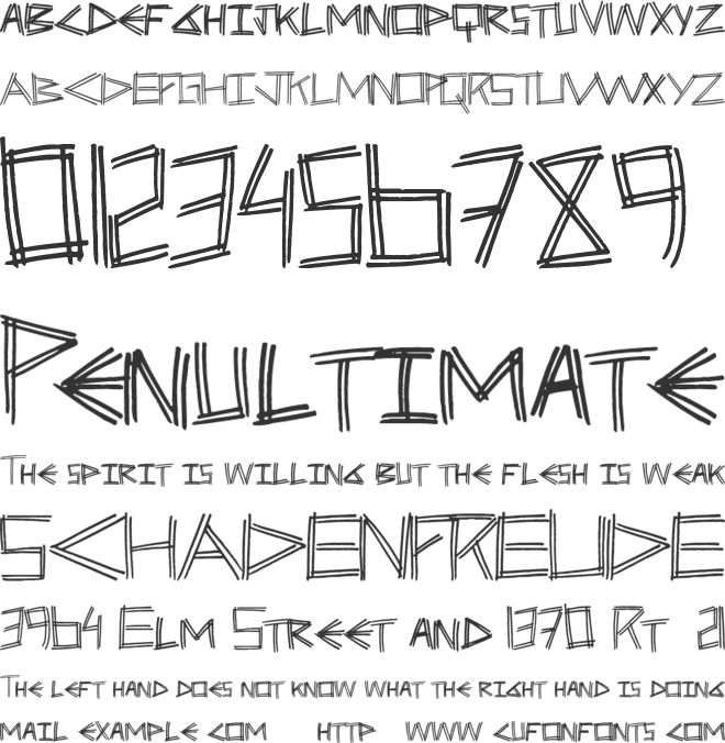 twostick font preview