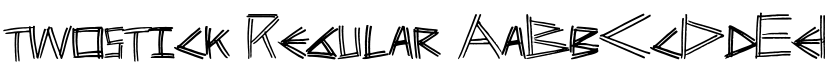 twostick Regular font