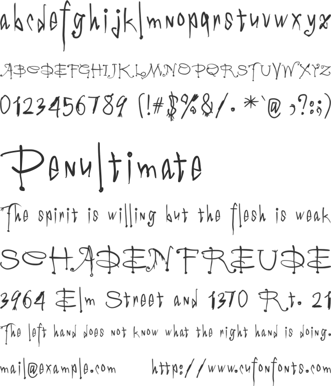 Vampyriqua font preview