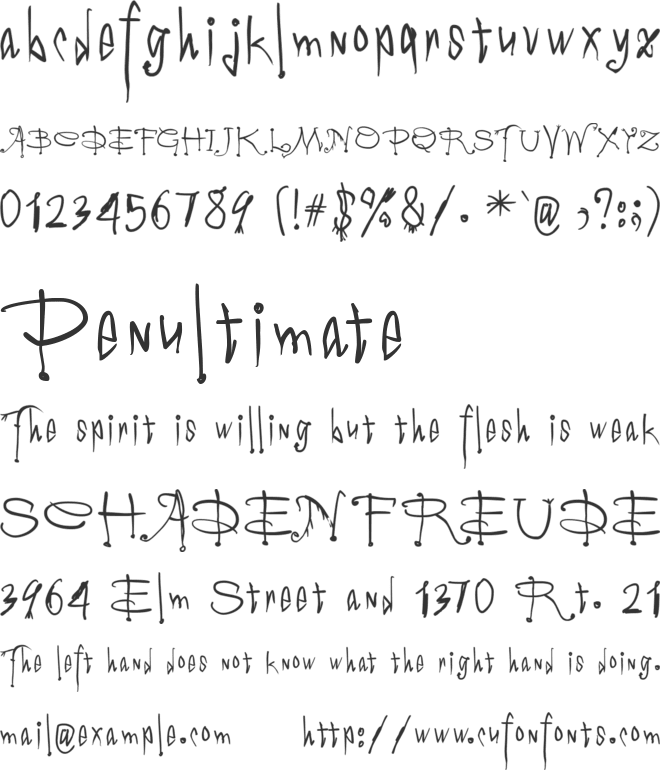 Vampyriqua font preview