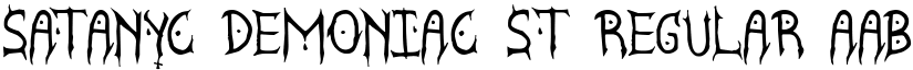 Satanyc Demoniac St Regular font