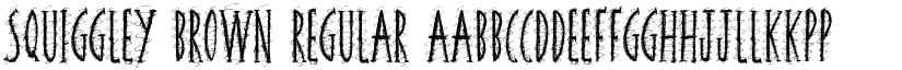 Squiggley Brown Regular font