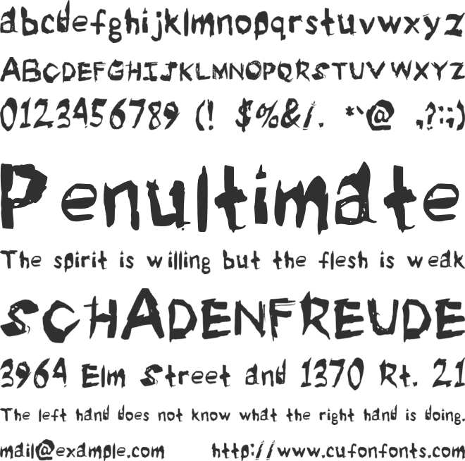 BB Rough Rider font preview