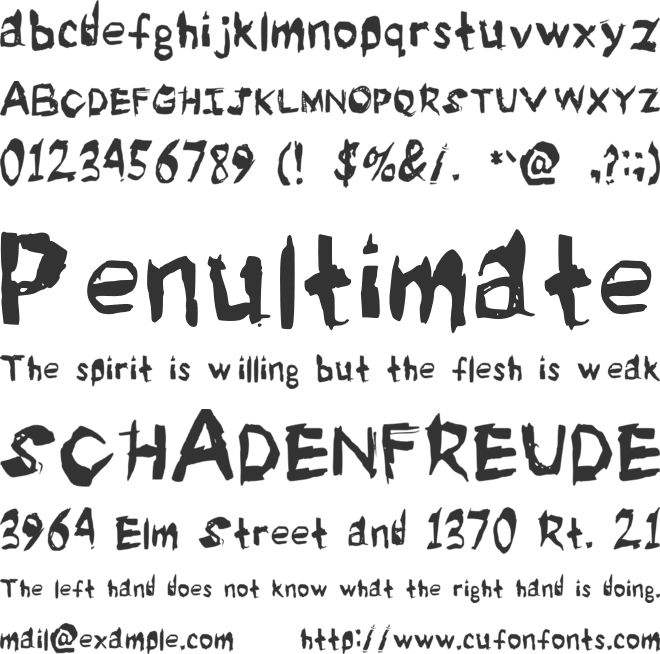 BB Rough Rider font preview