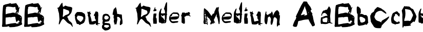BB Rough Rider Medium font