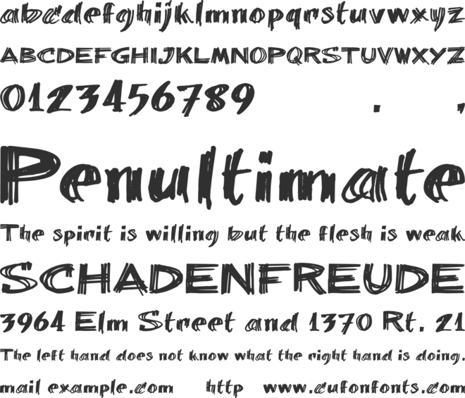 billieBarred 06 font preview