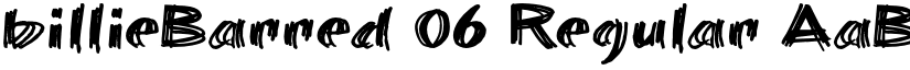 billieBarred 06 Regular font