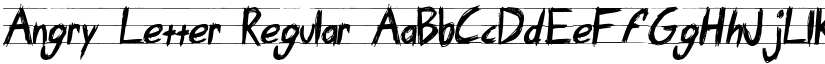 Angry Letter Regular font