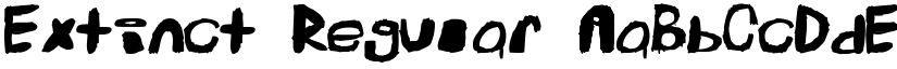Extinct Regular font