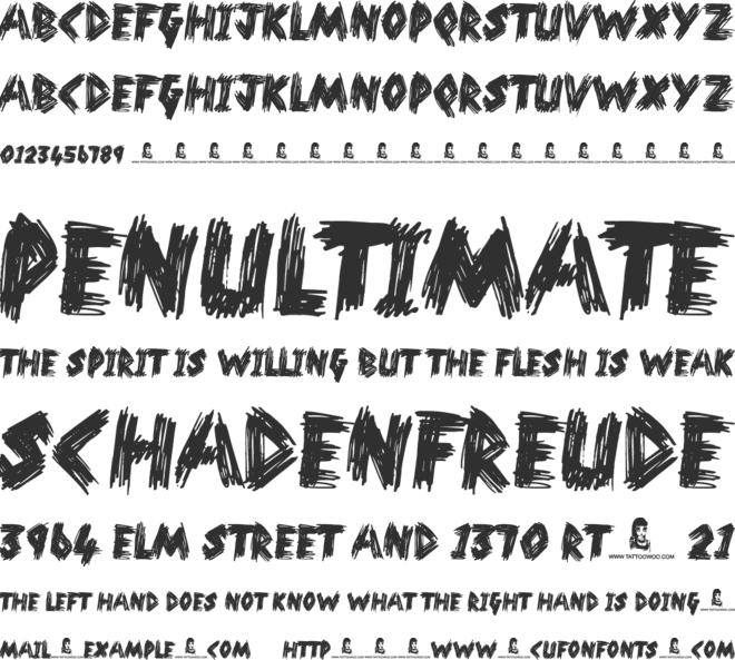 No Messin font preview