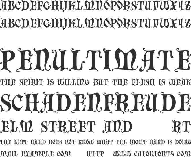 Chaillot font preview