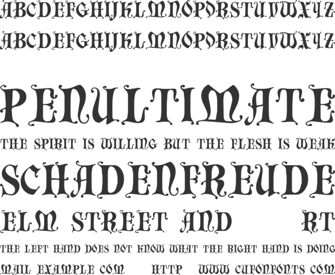 Chaillot font preview