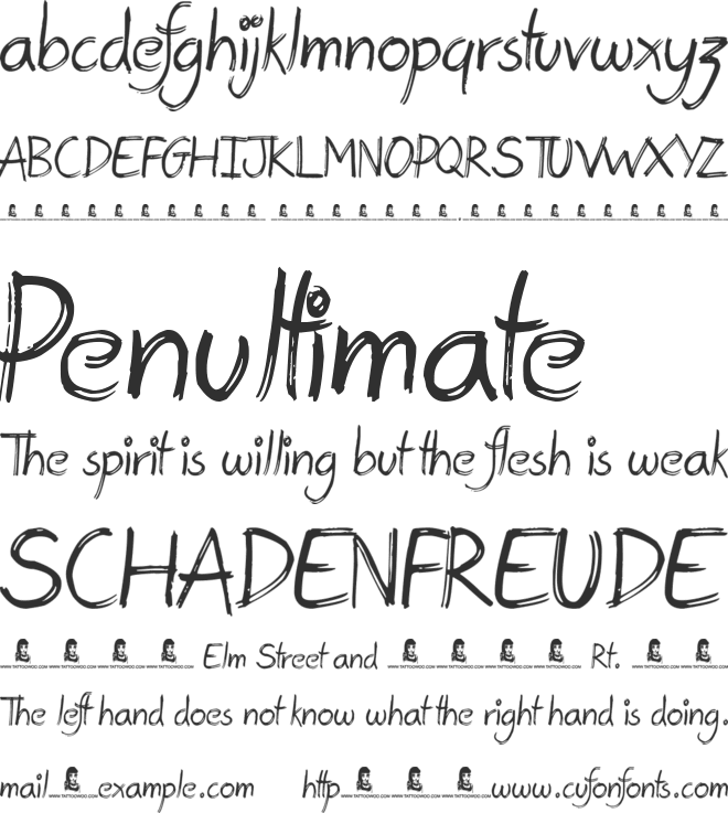 Postcard From Mars font preview