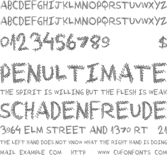 ExtraString font preview