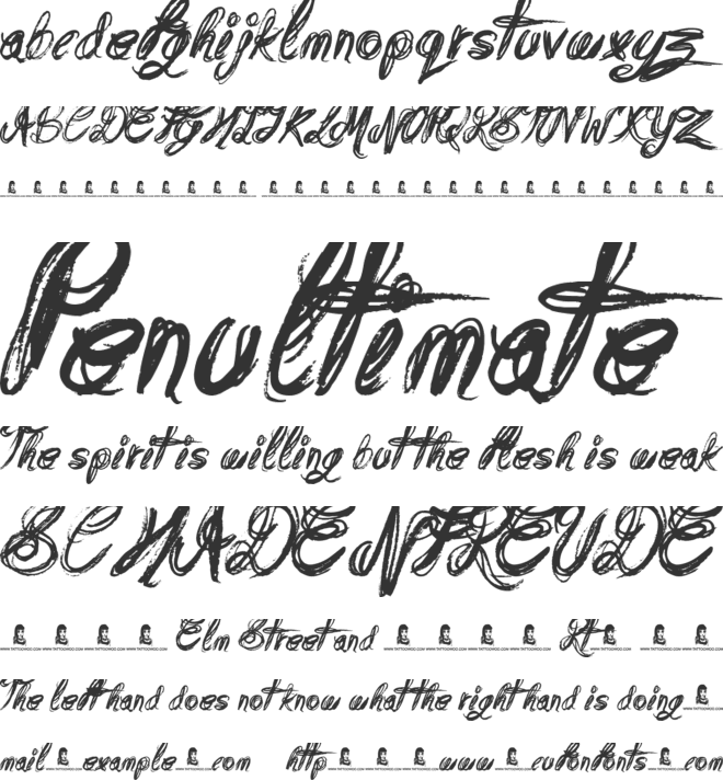 Messy Script font preview