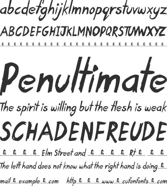 Tardy Kid font preview