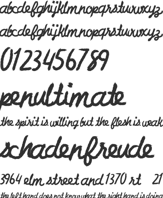 CharcoalScript font preview