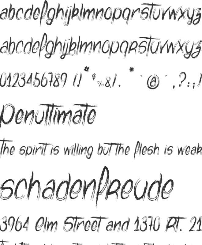 Watch Out font preview