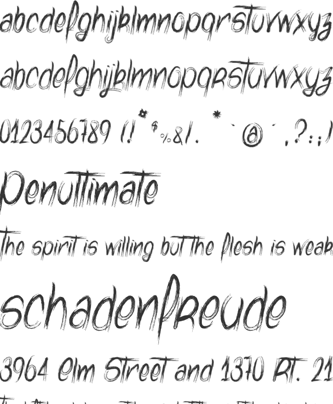 Watch Out font preview