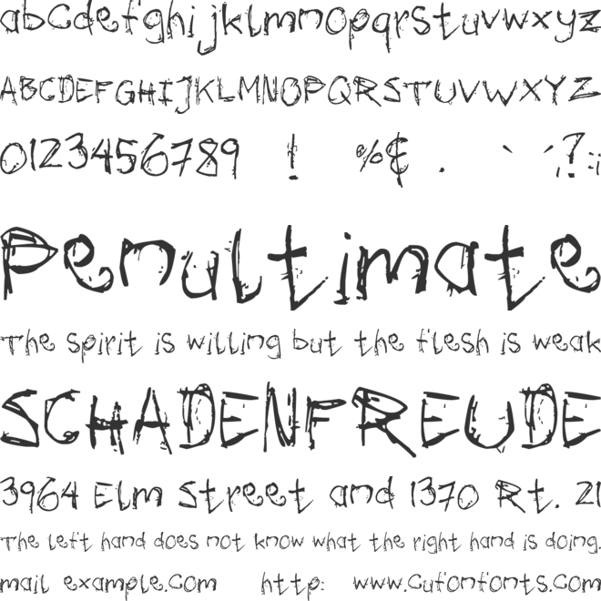 mozugushi font preview