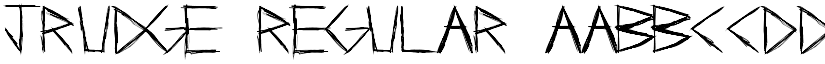Jrudge Regular font