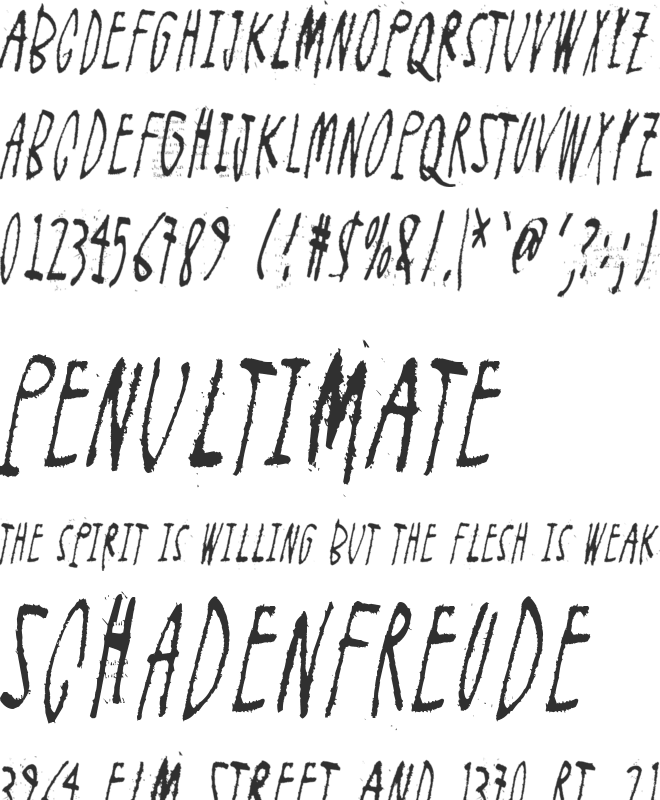 Feel the universe font preview