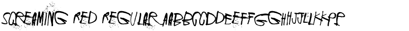 Screaming Red Regular font