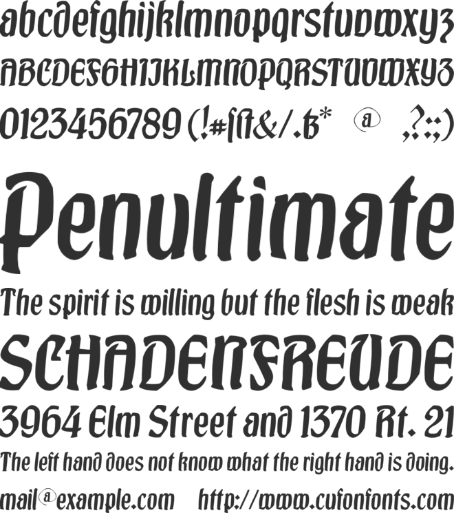 Burgfest font preview