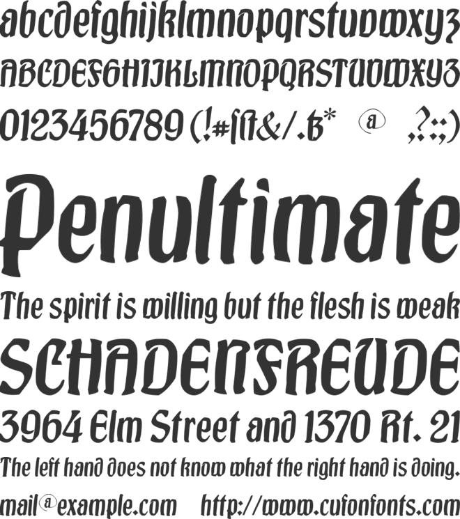 Burgfest font preview