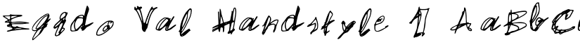 Egido Val Handstyle 1 font