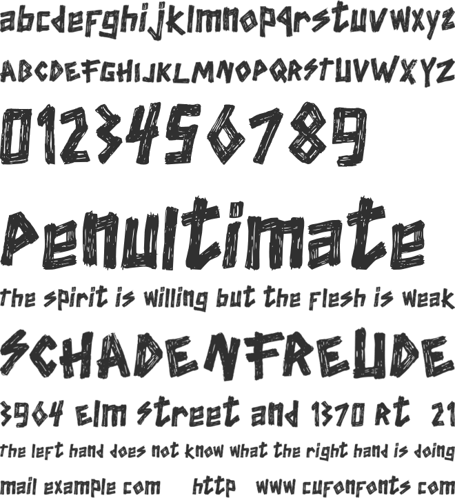 BORUDE FREE font preview