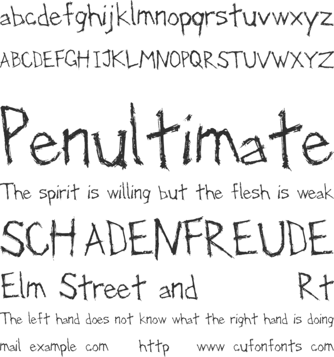 Slasher Mimco font preview