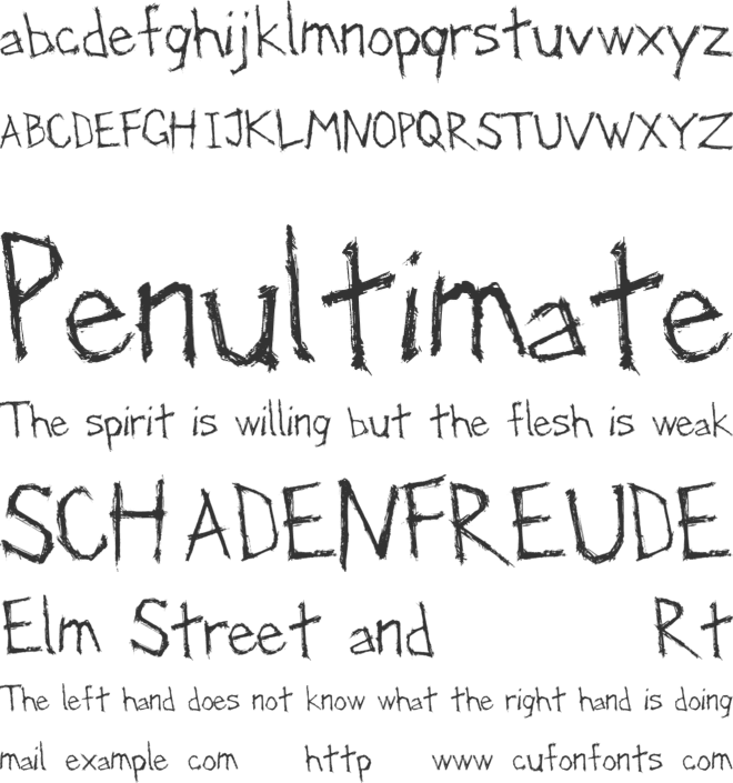 Slasher Mimco font preview