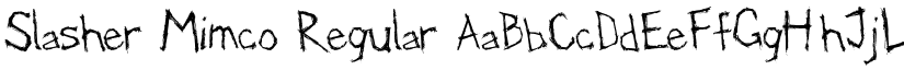 Slasher Mimco Regular font