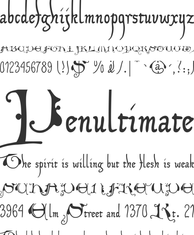 Xiparos Lombard font preview