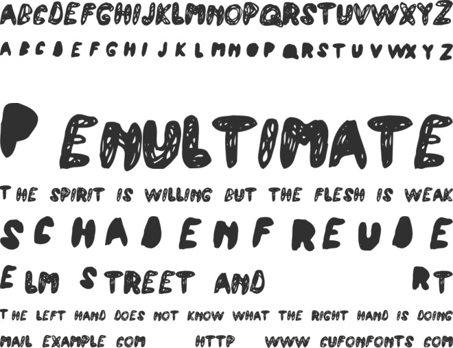 Atchy font preview