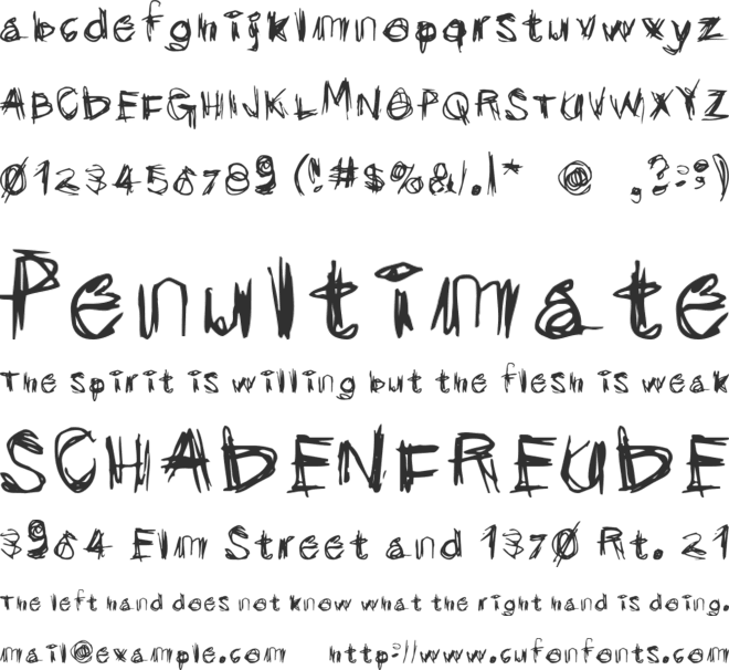 Scribblicious font preview