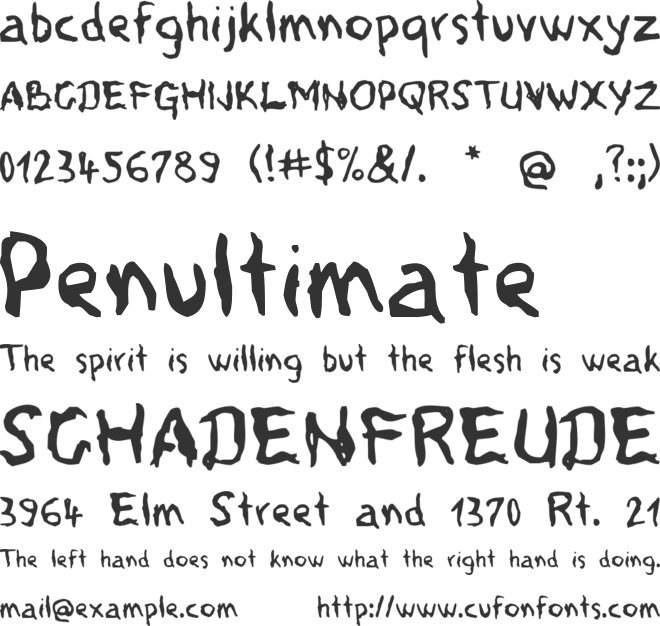 Voodoo Spirits font preview