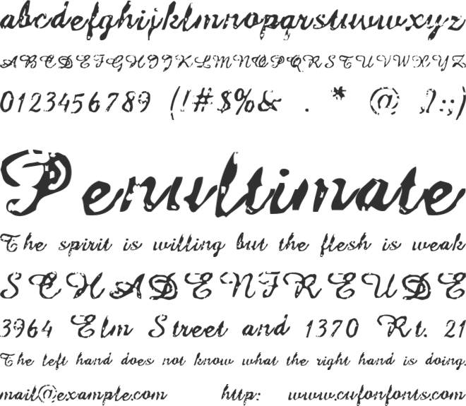 Issac font preview