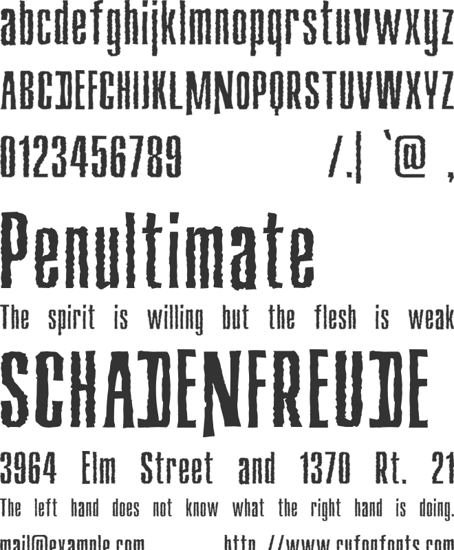 Deaffont Demo font preview