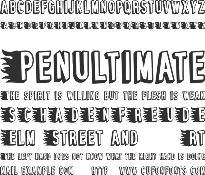 Pepperoni Pizza font preview