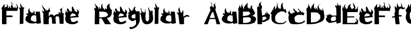 Flame Regular font
