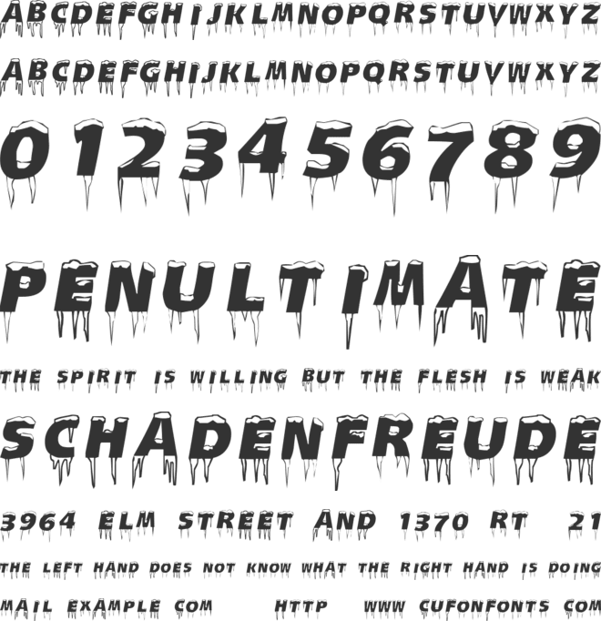 Ice Caps font preview