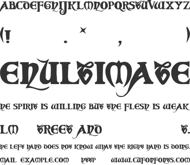 Coverack font preview