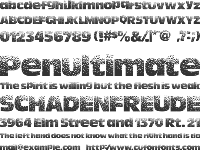 HotSweat font preview