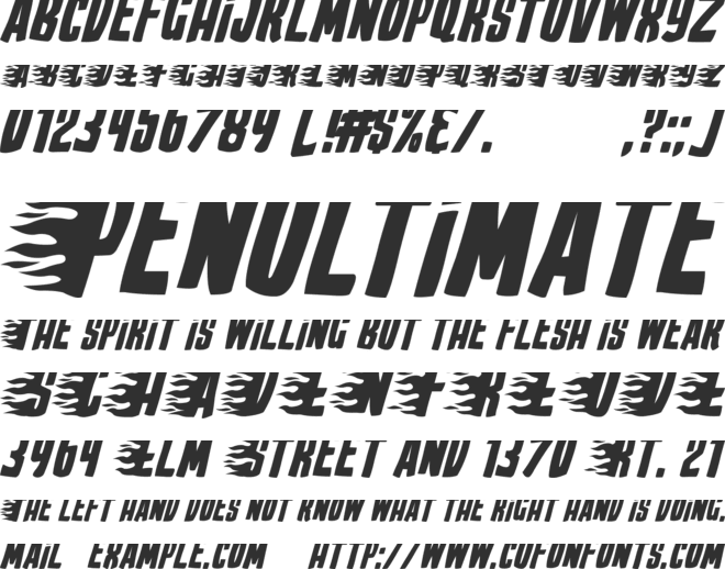 Play With Fire font preview